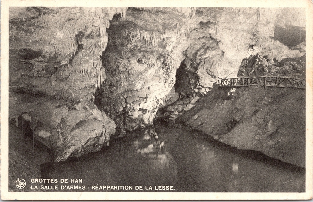 [Rochefort1359] Rochefort – ‘La Salle d’Armes: Réapparition de la Lesse’ – Grottes de Han, Salle d’Armes with the Lesse