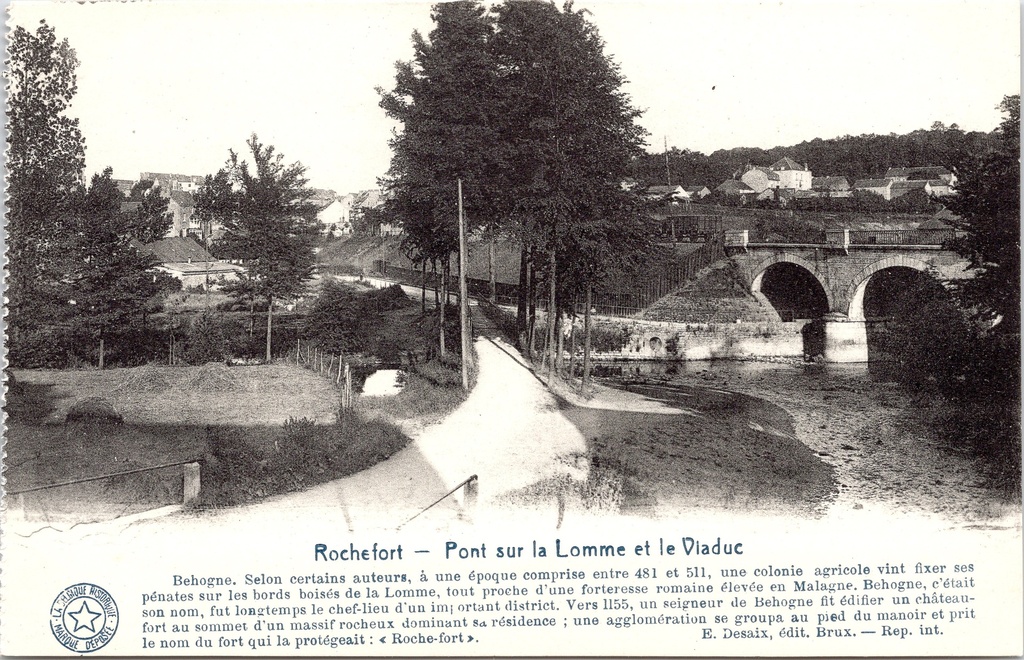 [Rochefort1391] Rochefort - "Pont sur la Lomme et le Viaduc" - Brug over de Lomme en het viaduct