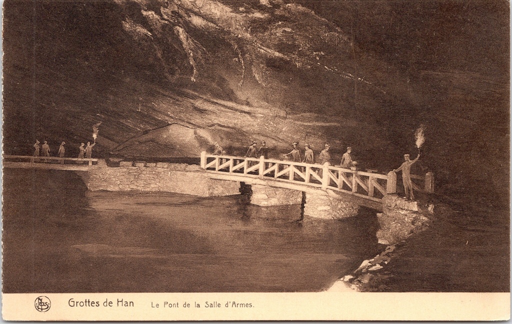 [Rochefort1445] Rochefort – “Le Pont de la Salle d’Armes” – Bridge in the Salle d’Armes, Caves of Han