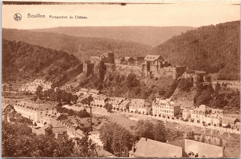 [Bouillon1501] Bouillon - "Perspective du Château" - Panoramisch zicht op het kasteel van Bouillon