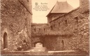 Bouillon – “Intérieur du Château. Fauteuil de Godefroid” – Courtyard of Bouillon Castle with the armchair of Godfrey of Bouillon