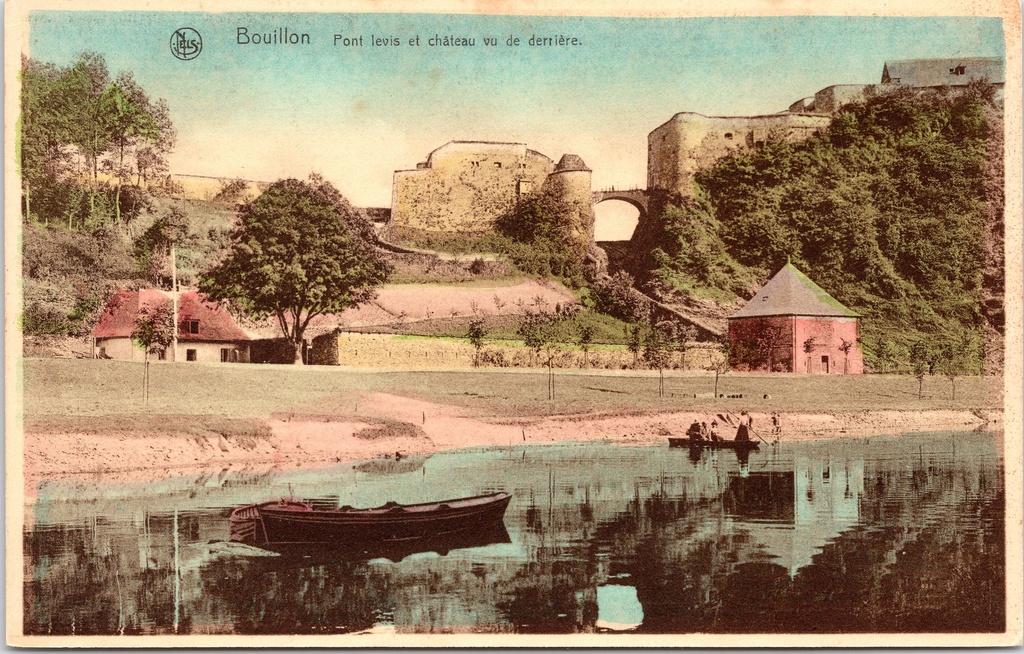 [Bouillon1513] Bouillon - « Pont-levis et château vus de derrière » - Pont-levis et château vus de derrière