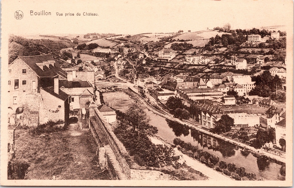 [Bouillon1525] Bouillon - « Vue prise du château » - Vue panoramique sur la ville depuis le château