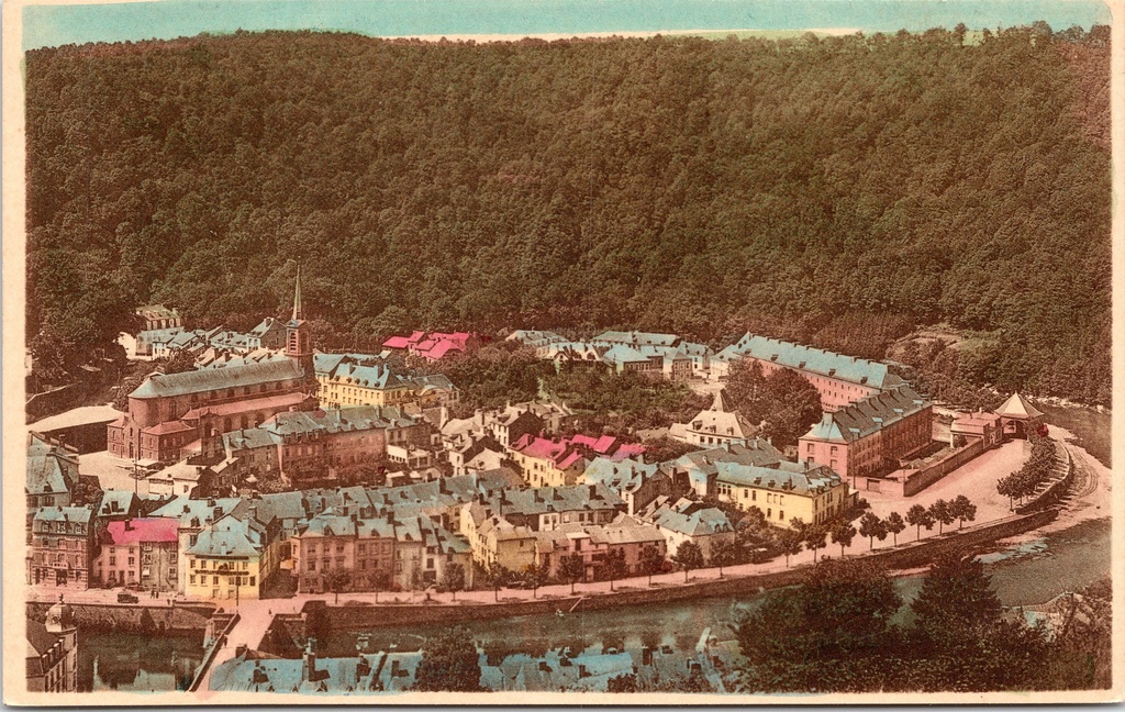 [Bouillon1537] Bouillon – “La Ville vue prise du Calvaire” – Panoramic view of the town from the Calvarie