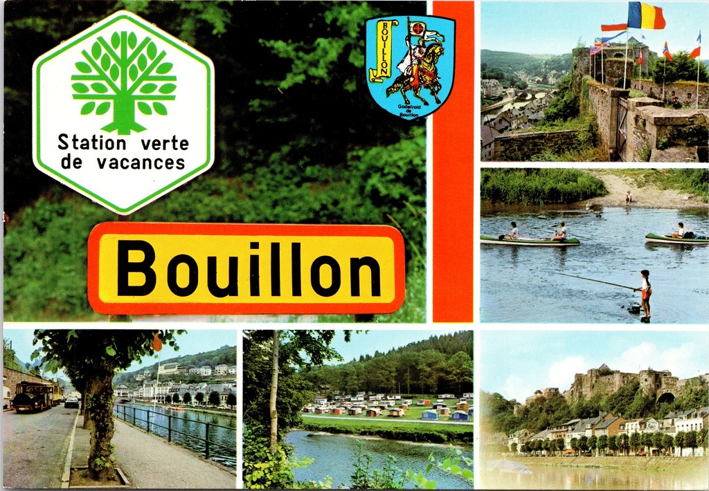 [Bouillon1559] Bouillon - "Station verte de vacances" - Multizicht met kasteel, Semois en camping