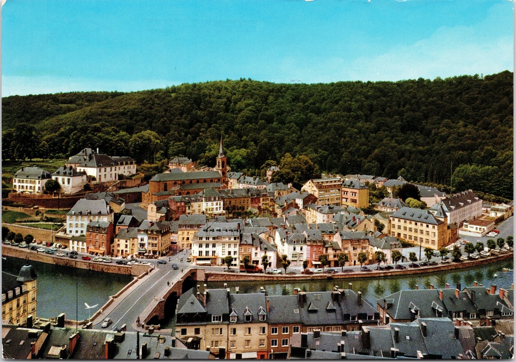 [Bouillon1619] Bouillon - "Pont de Liège et la Semois" - Luikse brug over de Semois met panoramisch stadsgezicht