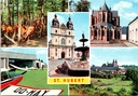 Saint-Hubert - « ST. HUBERT » - Vue multiple avec la basilique, le parc animalier, l'aéroport et le panorama