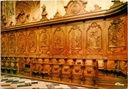 Saint-Hubert - « Intérieur de la basilique. Stalles - Vie de Saint-Hubert » - Stalles du chœur ornées de reliefs illustrant la vie de Saint-Hubert