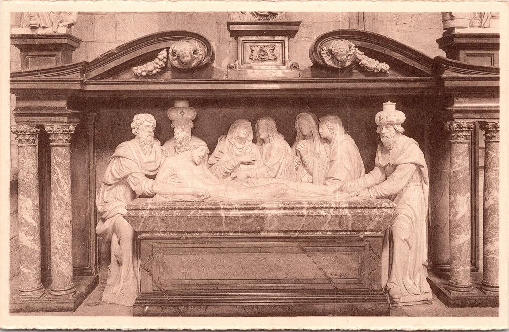 [saint-hubert1661] Saint-Hubert - "La mise au tombeau du Christ à l'entrée de la Basilique" - Graflegging van Christus aan de ingang van de Basiliek