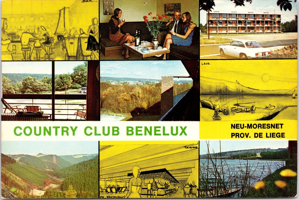 [A1703] Plombières - "Country Club Benelux" - Vakantieresort in Neu-Moresnet met hotel, bar, terras en meer
