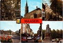 Maaseik - "MAASEIK" - Meervoudige stadskaart met kerk, stadhuis, winkelstraat en monument