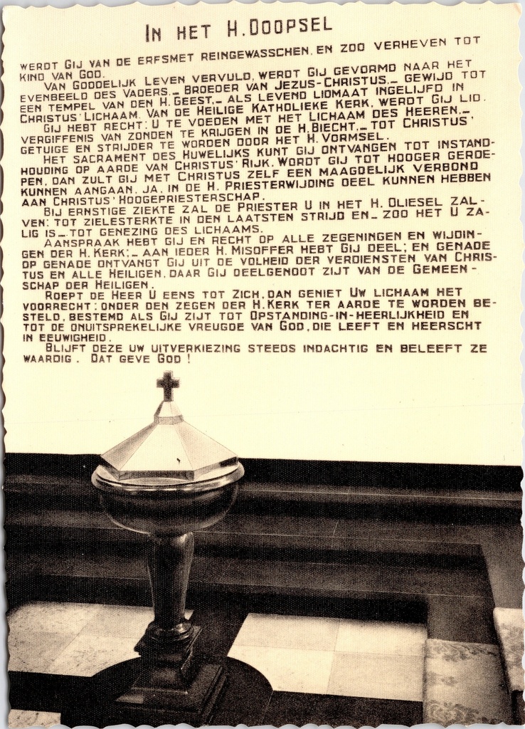 [A1725] Lier - "Kerk van het H. Hart" - Doopvont van de Heilig Hartkerk