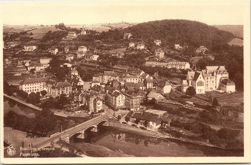 Bouillon - "Bouillon s/Semois - Panorama" - Panoramisch stadsgezicht aan de Semois