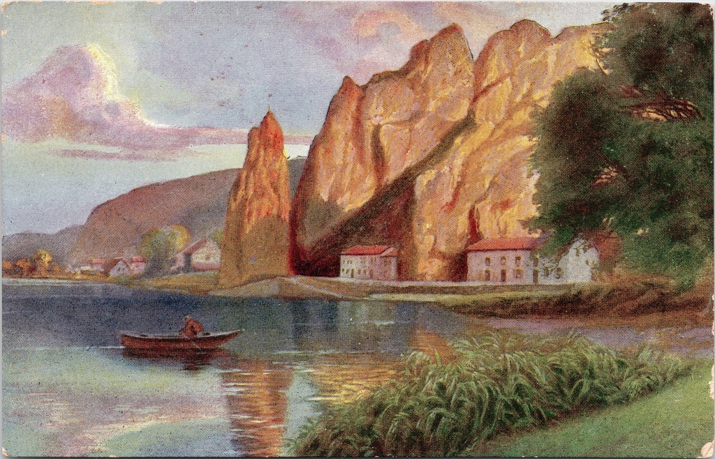 [B1869] Dinant - "Rochers de Freyr" - Dramatische rotswanden aan de Maas bij Dinant