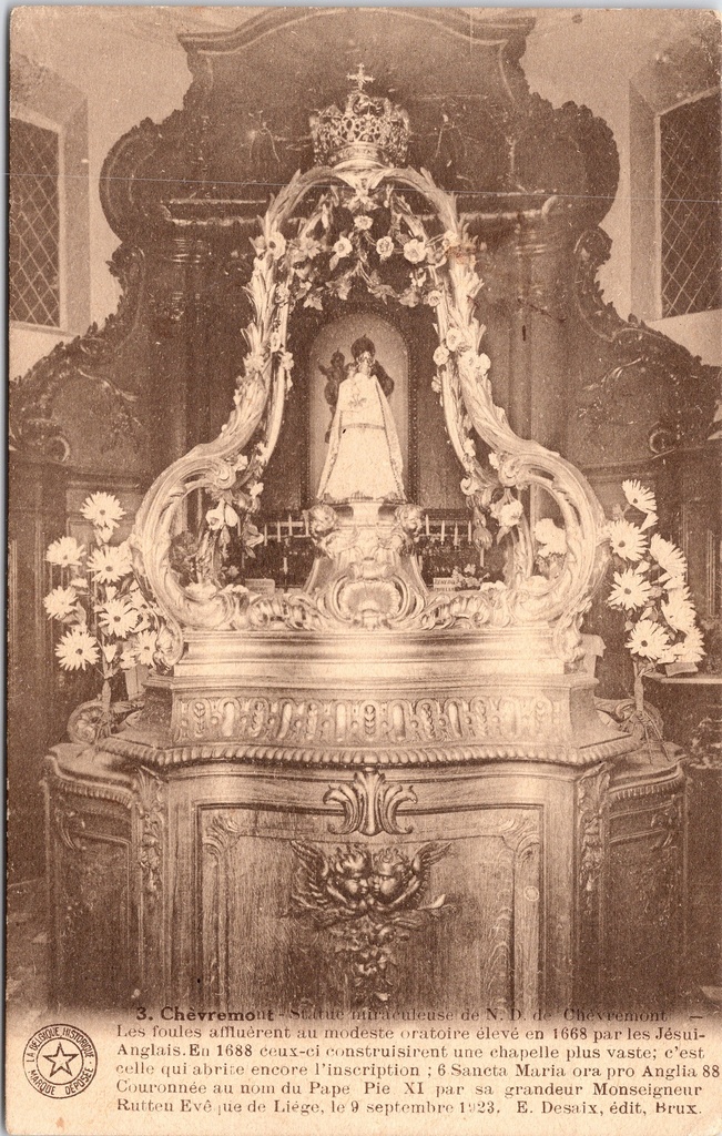 Chaudfontaine - "Chevremont - Statue miraculeuse de N.D." - Miraculeus Mariabeeld van Chèvremont