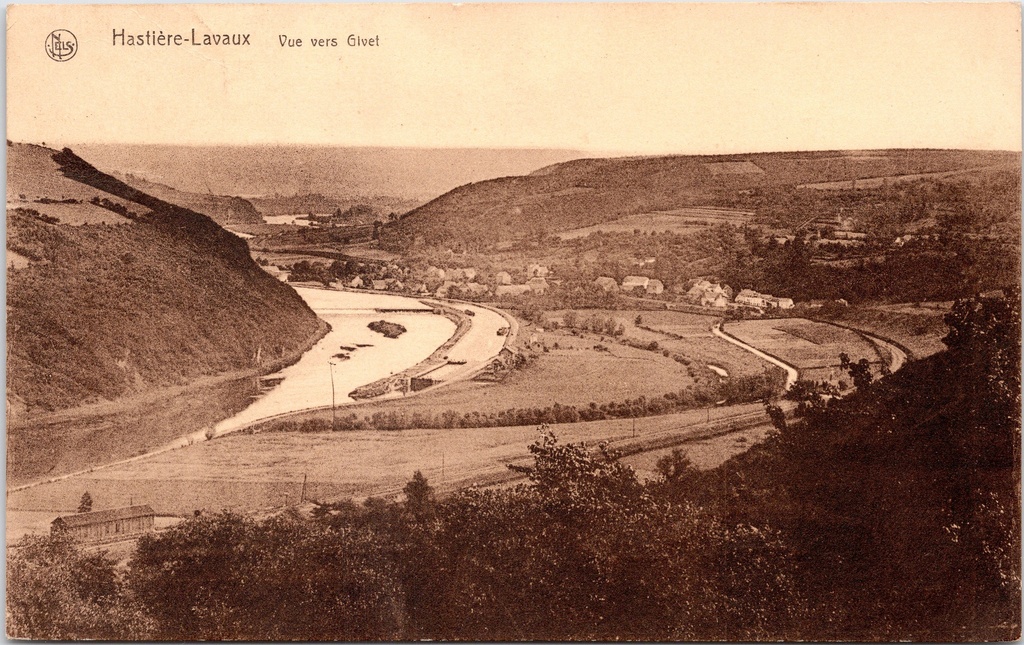 Hastière - "Hastière-Lavaux Vue vers Givet" - Panoramisch zicht op de Maasvallei richting Givet