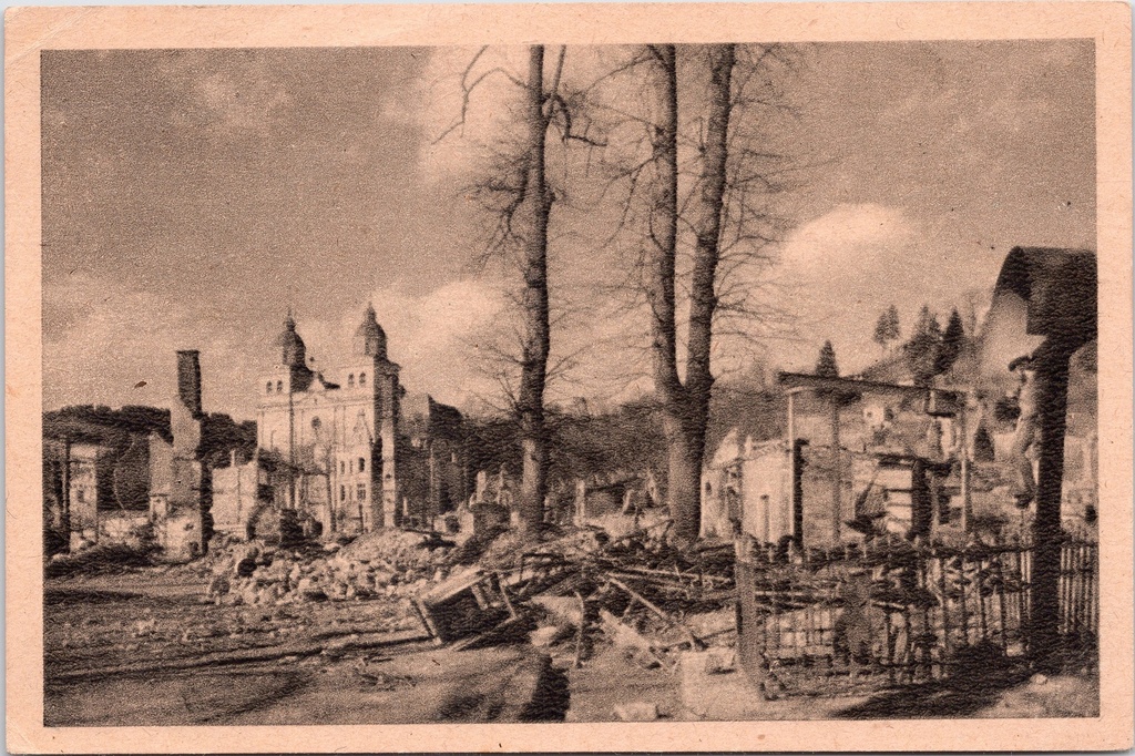 Malmedy - "MALMEDY" - Stadsruïnes na Tweede Wereldoorlog bombardement