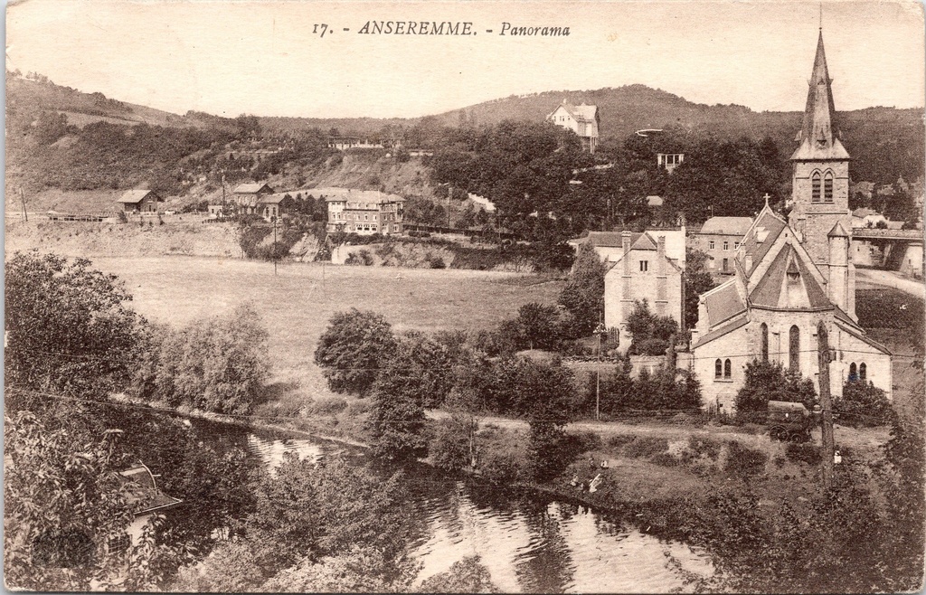 [D1753] Dinant - "ANSEREMME. - Panorama" - Panoramisch zicht op Anseremme met kerk en rivier