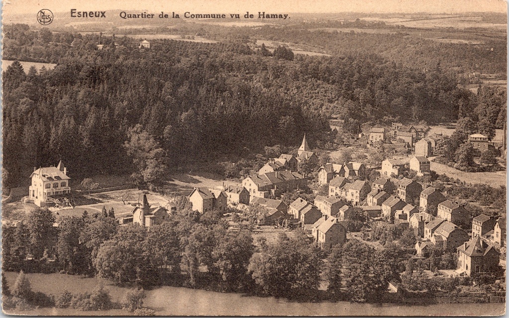Esneux - "Quartier de la Commune vu de Hamay" - Panoramisch zicht op de gemeente vanuit Hamay