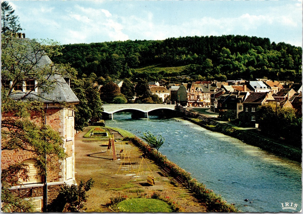 [F1813] Aywaille - "AYWAILLE-SUR-AMBLEVE" - Gezicht op de rivier de Amblève met brug en dorpskern
