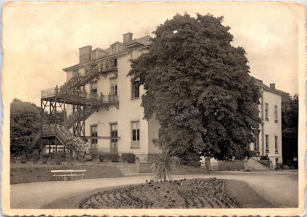 [F1823] Chastre - "Colonie de Cortil-Noirmont" - L'escalier de sauvetage, brandtrap van de kinderkolonie
