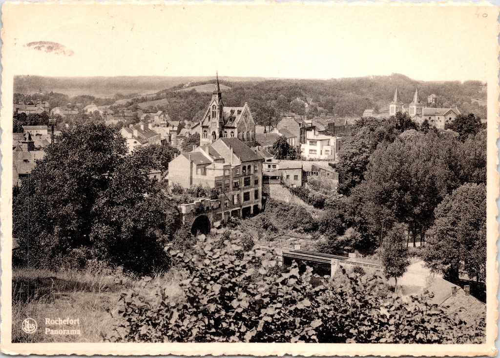 [F1883] Rochefort - "Rochefort Panorama" - Panoramisch stadsgezicht met kerktorens en brug