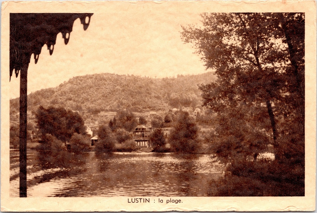 [F1903] Profondeville - "LUSTIN : la plage" - Het strand van Lustin aan de Maas