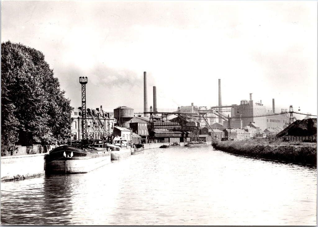 [F1911] Charleroi - "Panorama industriel" - Industrieel panorama langs kanaal in Marchienne-au-Pont