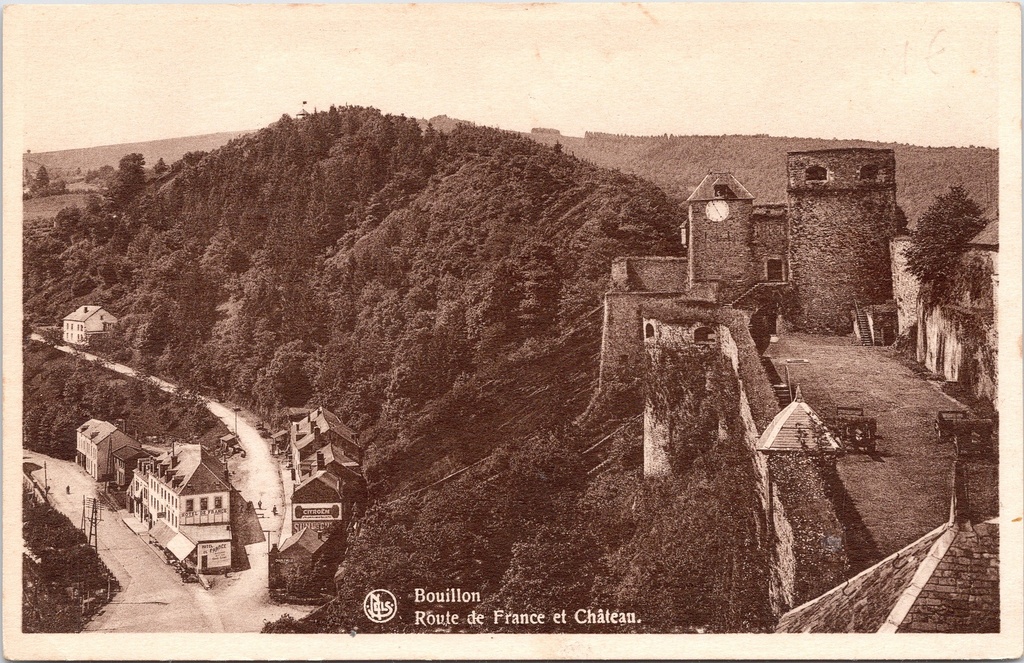 Bouillon - "Route de France et Château" - Route de France en het kasteel van Bouillon