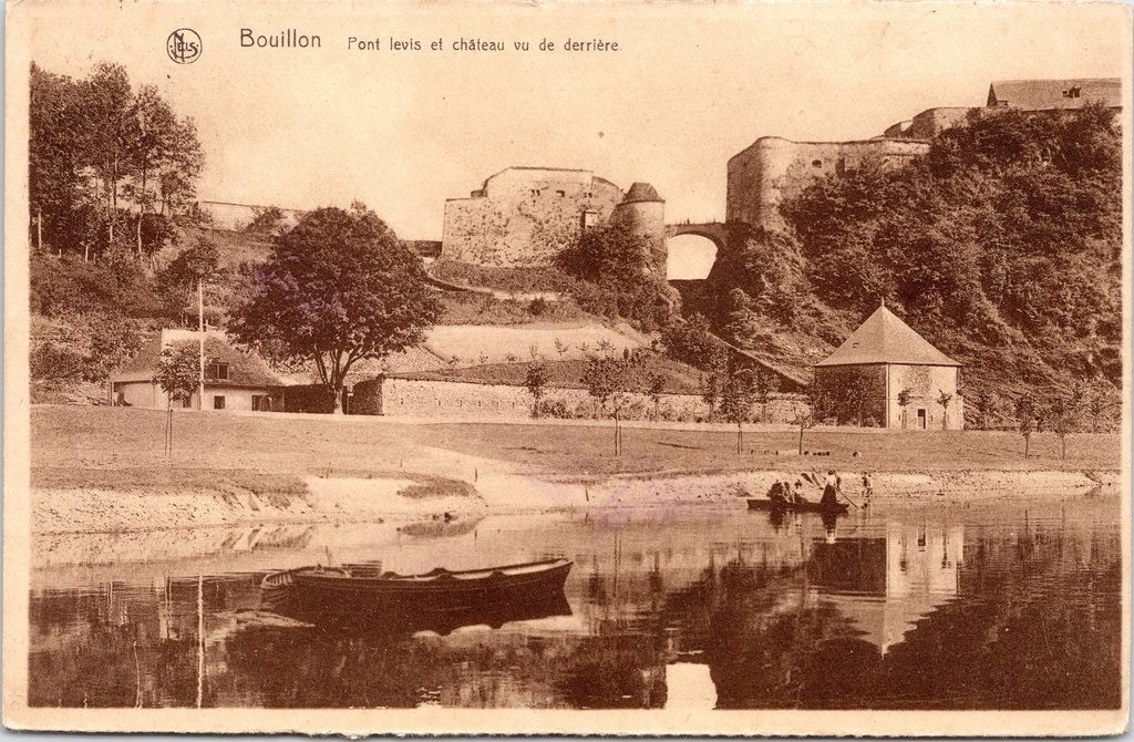 Bouillon - « Pont-levis et château vus de dos » - Pont-levis et château vus de dos