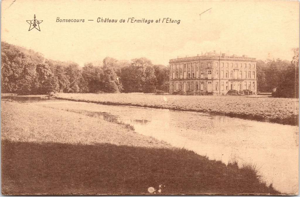 Péruwelz – “Château de l’Ermitage et l’Etang” – Castle of the Ermitage with pond in Bonsecours