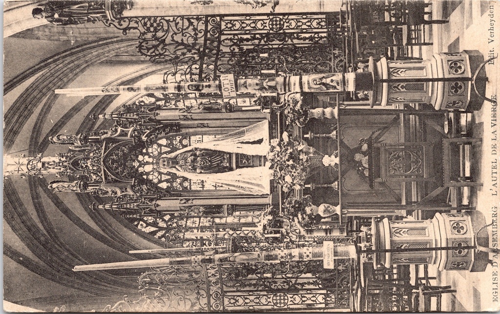 [G1819] Sint-Pieters-Leeuw - "L'Autel de la Vierge" - Mariaaltaar in de kerk van Aisemberg