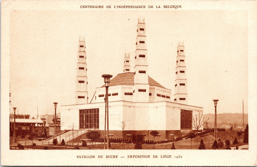 Luik - "Pavillon du Sucre — Exposition de Liège 1930" - Suikerpaviljon op de Internationale Tentoonstelling van Luik 1930