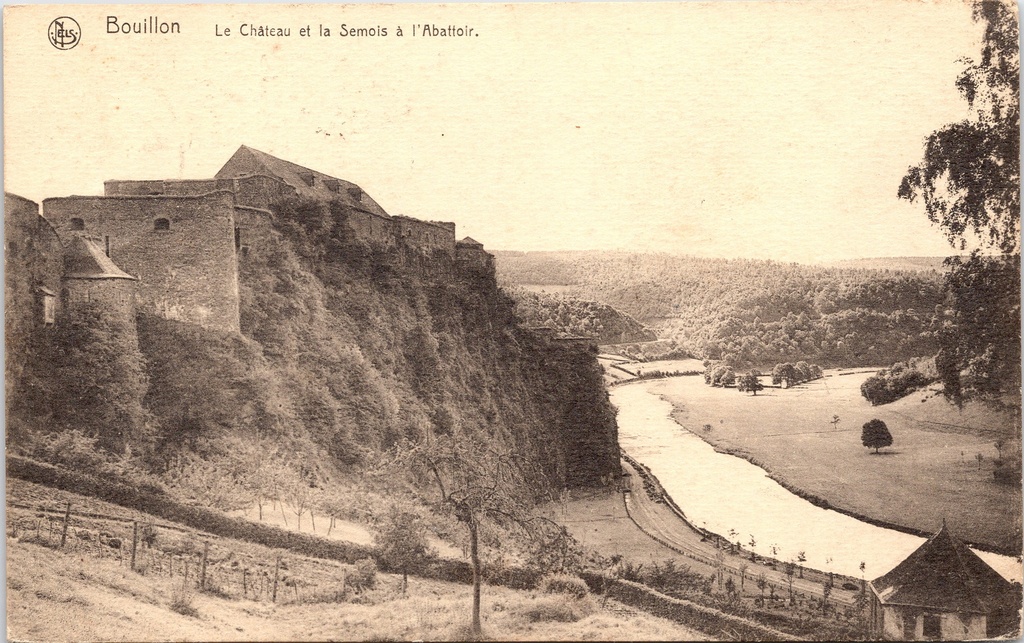 Bouillon - « Le Château et la Semois à l'Abattoir » - Château de Bouillon et la Semois près de l'abattoir