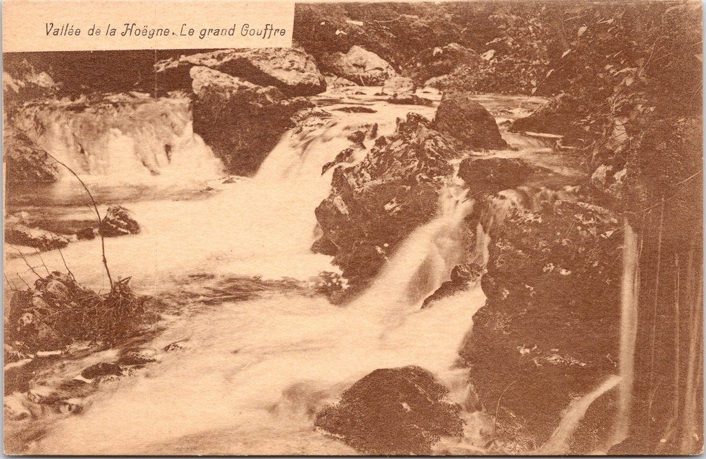 Jalhay – “Vallée de la Hoëgne. Le grand Gouffre” – The great rapids in the Hoëgne valley