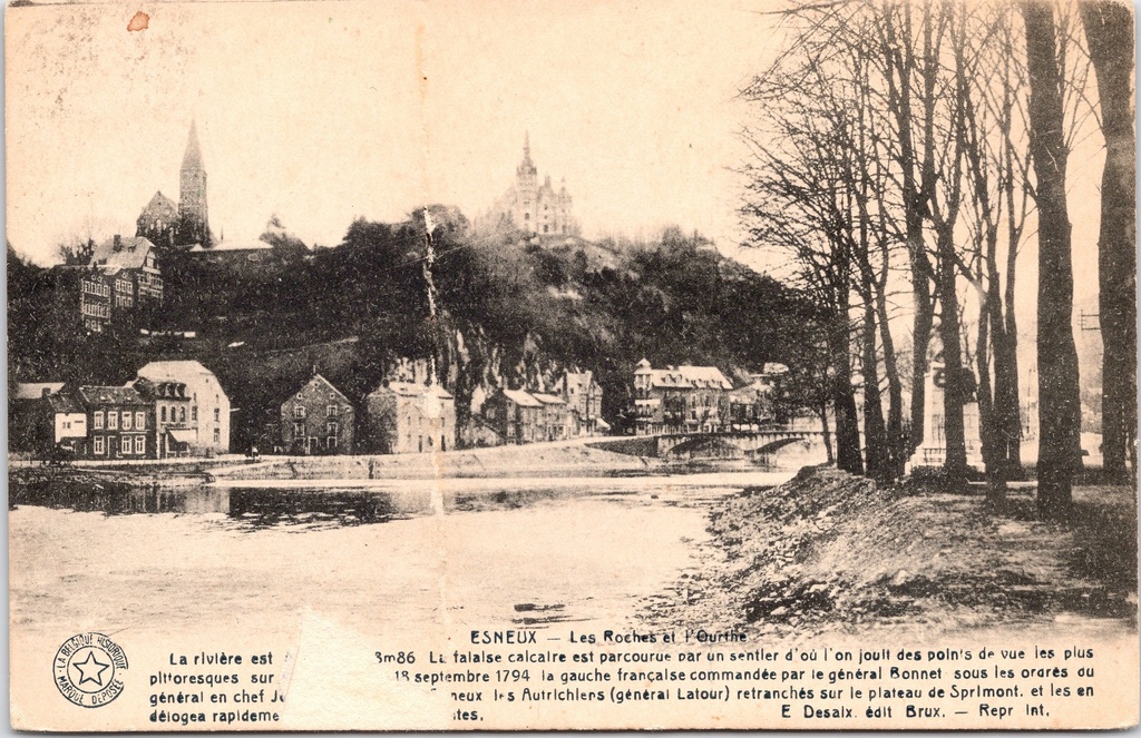 Esneux - "Les Roches et l'Ourthe" - De rotsen en de Ourthe rivier