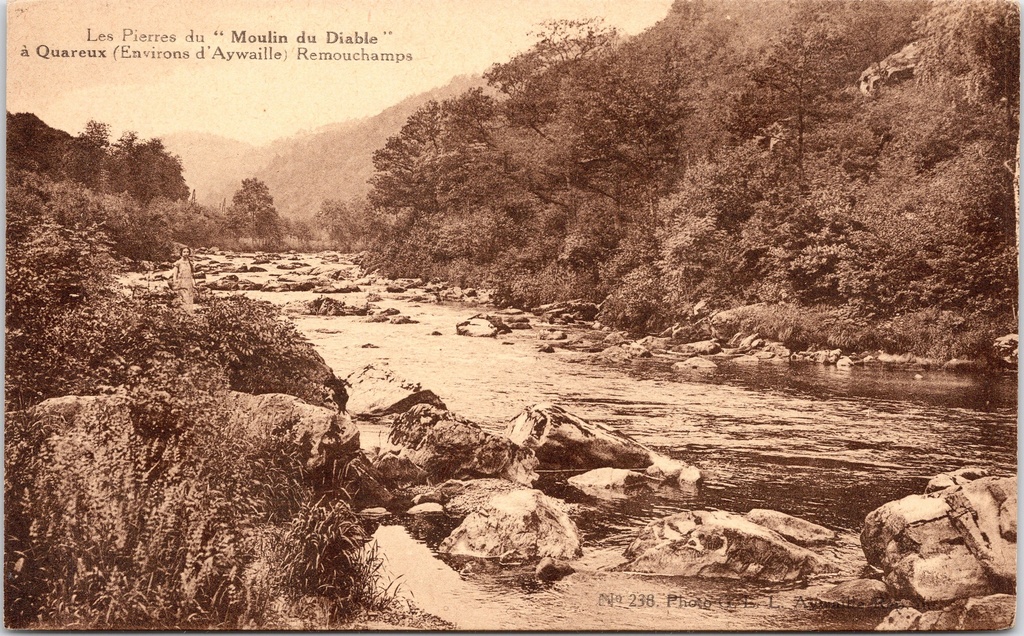 [H1963] Aywaille - "Les Pierres du Moulin du Diable à Quareux" - Rotspartijen in de Amblèvevallei bij Quareux
