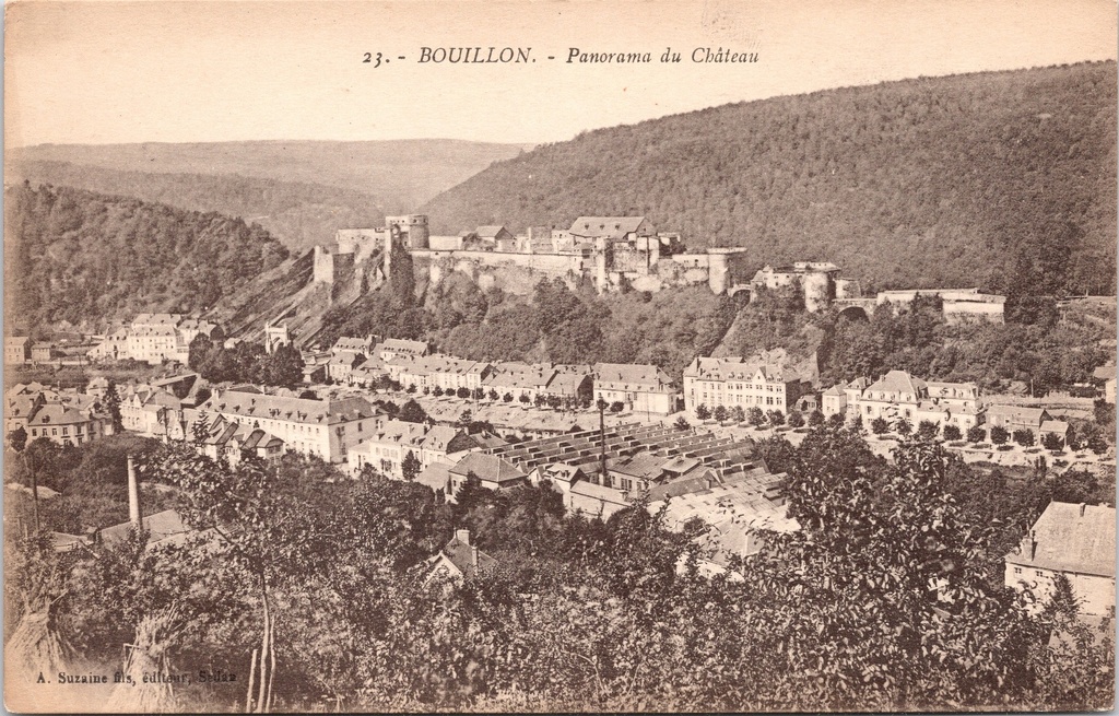 Bouillon – “Panorama du Château” – Panoramic view of Bouillon Castle