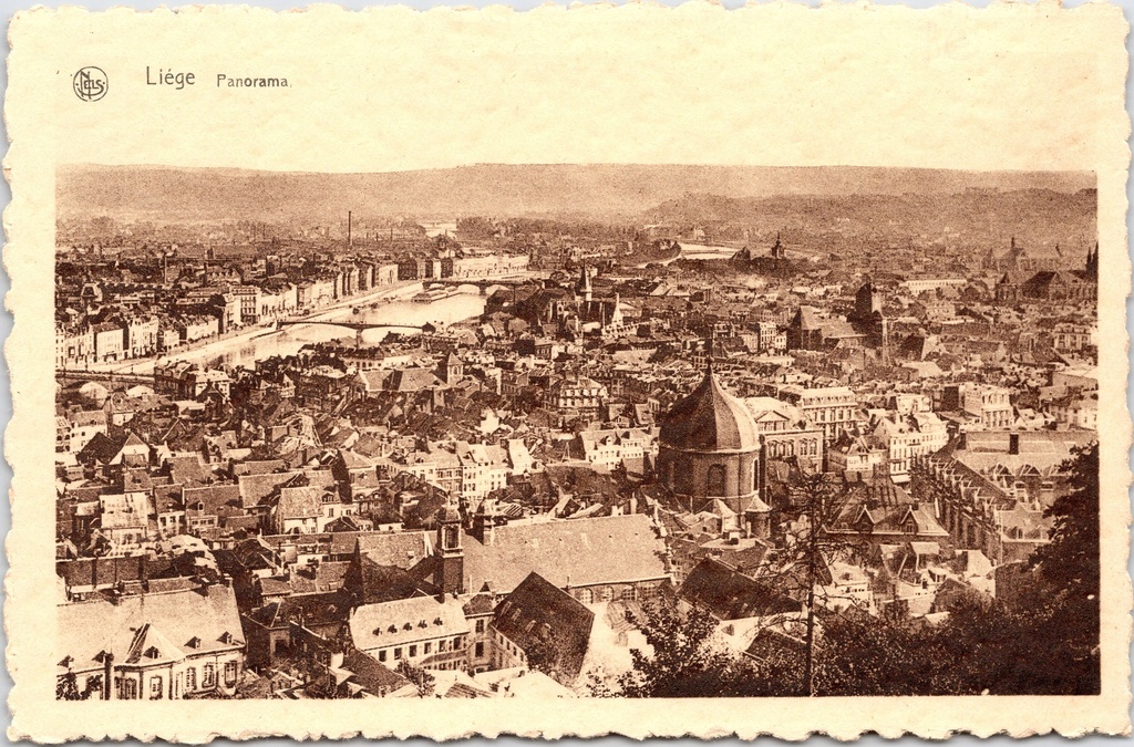 Liège - "Panorama" - Panoramisch stadsgezicht met de Maas