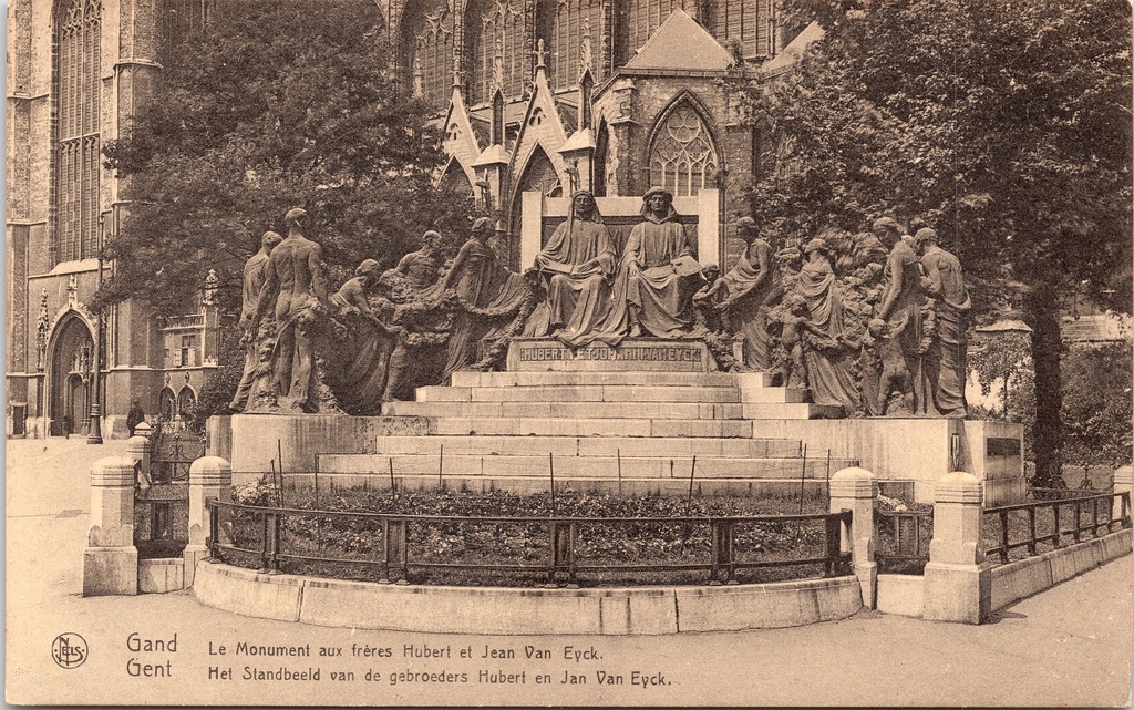Gent - "Le Monument aux frères Hubert et Jean Van Eyck" - Monument voor de gebroeders Van Eyck