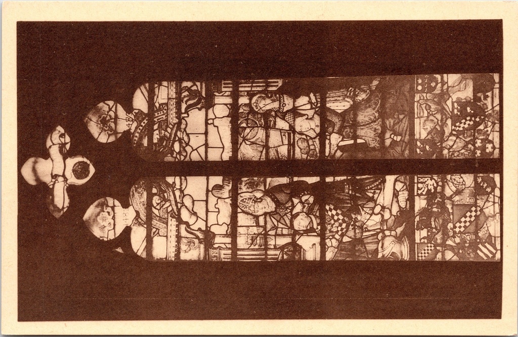 Brugge - "Chapel of Jerusalem - Stained glass window" - Glas-in-loodraam Jeruzalemkapel met Anselme Adorno en Catharina van der Bank
