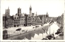 Ghent – “Quai-aux-Herbes” – Graslei with historic guild houses and the River Leie