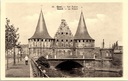 Gand - « Het Rabot » - Porte médiévale de la ville avec deux tours rondes