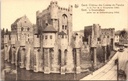 Gent - "Château des Comtes de Flandre" - 's-Gravensteen gezien van de Onthoofdingbrug