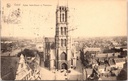 Ghent – “Eglise Saint-Bavon et Panorama” – St Bavo’s Cathedral with city panorama