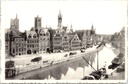 Ghent – “Quai-aux-Herbes” – Graslei with historic guild houses along the River Leie
