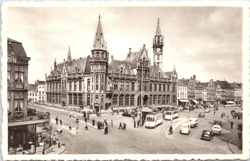 Ghent – “De Post en Koornmarkt” – Post Office and Koornmarkt