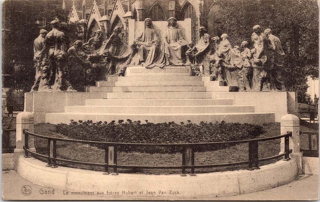 Gent - "Le monument aux frères Hubert et Jean Van Eyck" - Monument voor de gebroeders Van Eyck