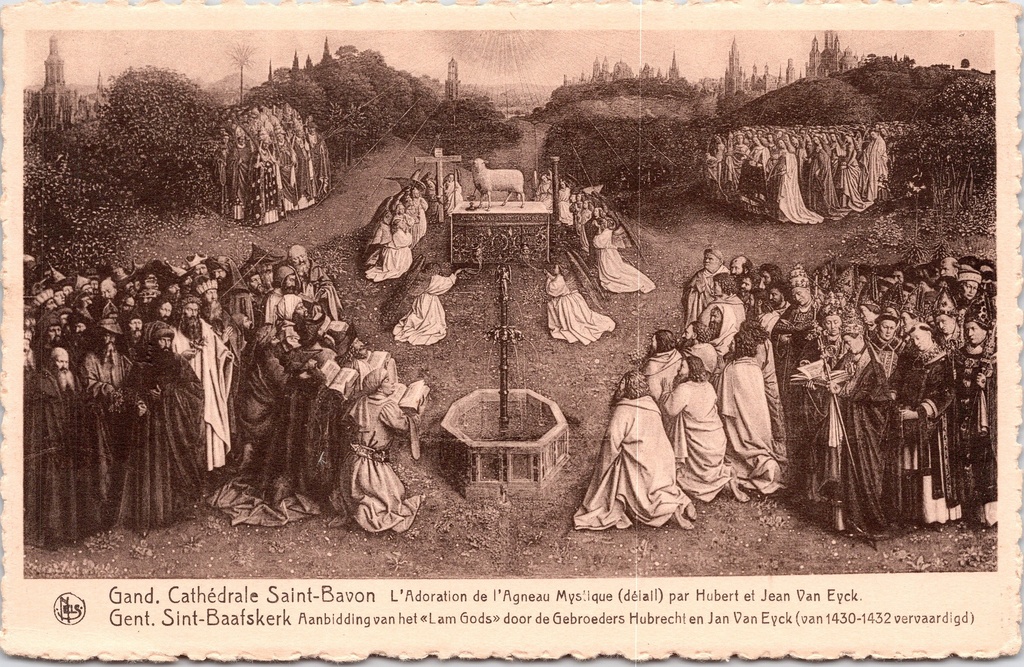 Gent - "L'Adoration de l'Agneau Mystique" - Aanbidding van het Lam Gods, Van Eyck