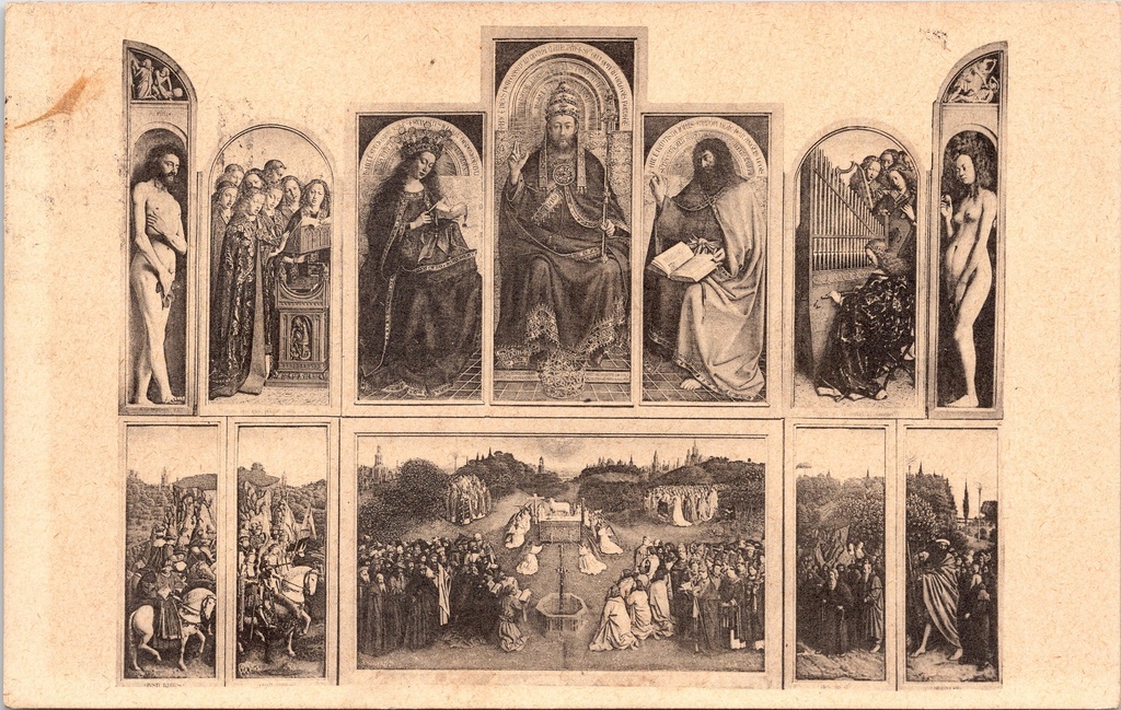 Gent - "Le Triomphe de l'Agneau" - Het Lam Gods polyptiek van Hubert en Jan van Eyck